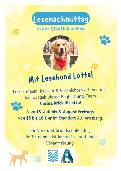 Lesenachmittag in der Stadtbibliothek | Bild: Stadtbibliothek Arnsberg / Carina Krick